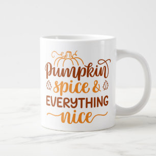 Pumpkin-specerij en alles wat mooi is grote koffiekop
