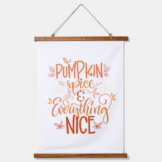 Pumpkin-specerij en alles wat mooi is hangend wandkleed (Voorkant)
