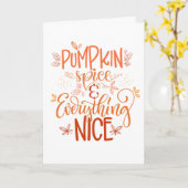 Pumpkin-specerij en alles wat mooi is kaart (Gele Bloem)