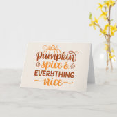 Pumpkin-specerij en alles wat mooi is kaart (Gele Bloem)