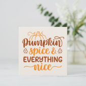 Pumpkin-specerij en alles wat mooi is kaart (Staand voorkant)