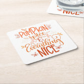 Pumpkin-specerij en alles wat mooi is kartonnen onderzetters (Schuin)