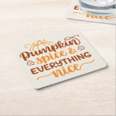 Pumpkin-specerij en alles wat mooi is kartonnen onderzetters (Schuin)