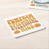 Pumpkin-specerij en alles wat mooi is kartonnen onderzetters (Schuin)