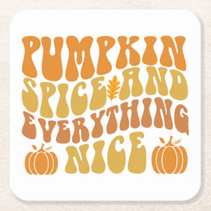 Pumpkin-specerij en alles wat mooi is kartonnen onderzetters