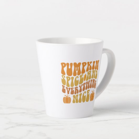 Pumpkin-specerij en alles wat mooi is latte mok (Rechterhoek)