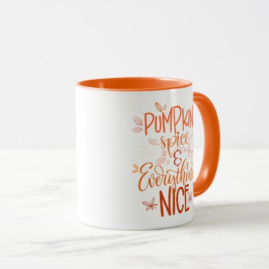 Pumpkin-specerij en alles wat mooi is mok (Voorkant rechts)