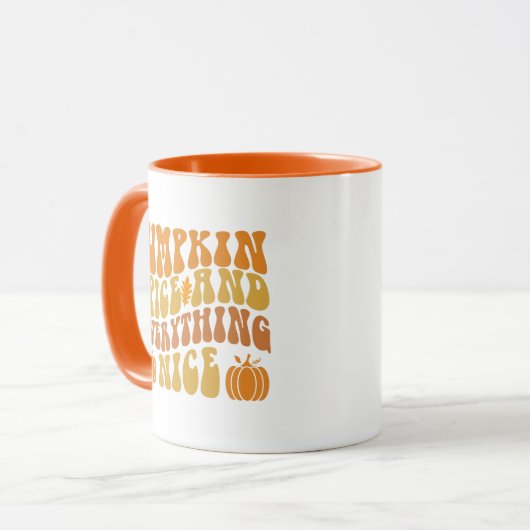 Pumpkin-specerij en alles wat mooi is mok (Voorkant links)