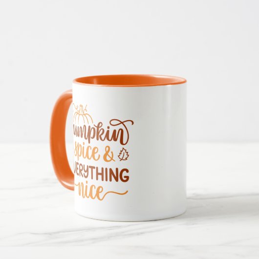 Pumpkin-specerij en alles wat mooi is mok (Voorkant links)