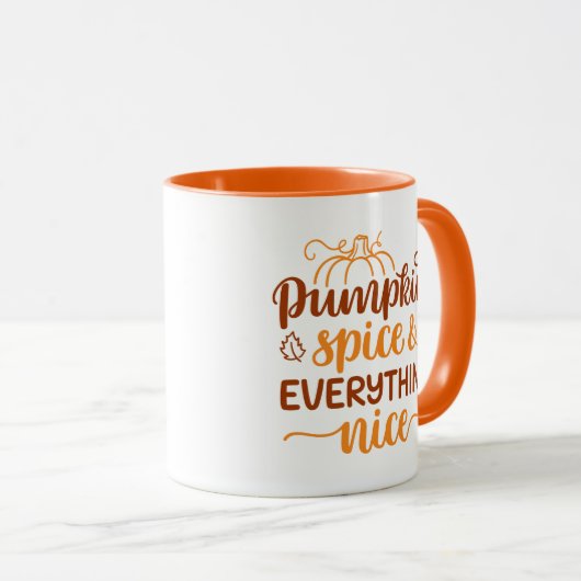 Pumpkin-specerij en alles wat mooi is mok (Voorkant rechts)