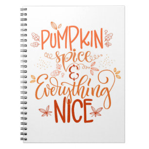 Pumpkin-specerij en alles wat mooi is notitieboek