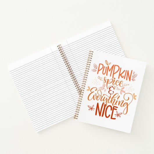 Pumpkin-specerij en alles wat mooi is notitieboek (Binnen)