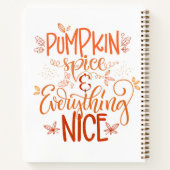 Pumpkin-specerij en alles wat mooi is notitieboek (Achterkant)