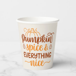 Pumpkin-specerij en alles wat mooi is papieren bekers