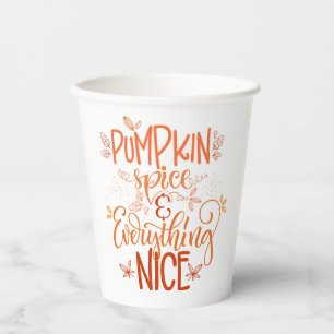 Pumpkin-specerij en alles wat mooi is papieren bekers