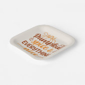 Pumpkin-specerij en alles wat mooi is papieren bordje (Gebogen)