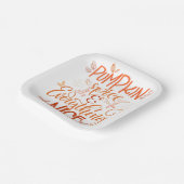 Pumpkin-specerij en alles wat mooi is papieren bordje (Gebogen)