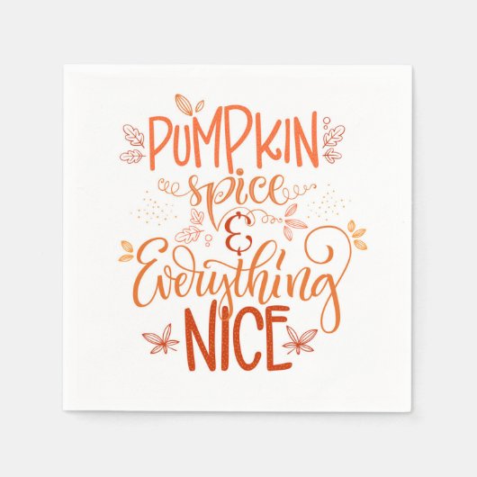 Pumpkin-specerij en alles wat mooi is servet (Voorkant)