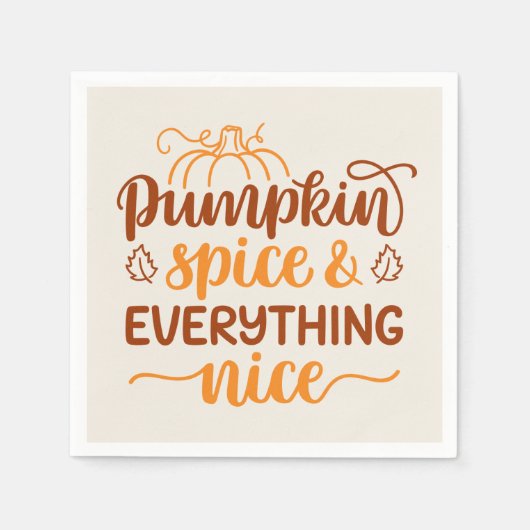Pumpkin-specerij en alles wat mooi is servet (Voorkant)