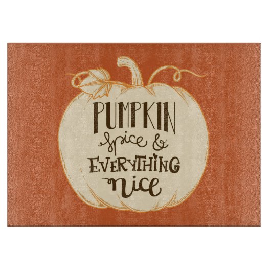Pumpkin-specerij en alles wat mooi is snijplank (Voorkant)