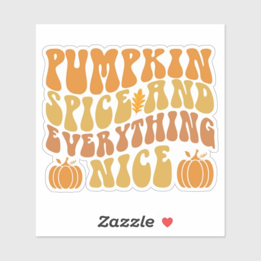 Pumpkin-specerij en alles wat mooi is sticker (Vel)