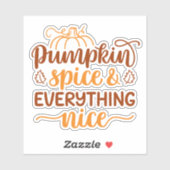 Pumpkin-specerij en alles wat mooi is sticker (Vel)