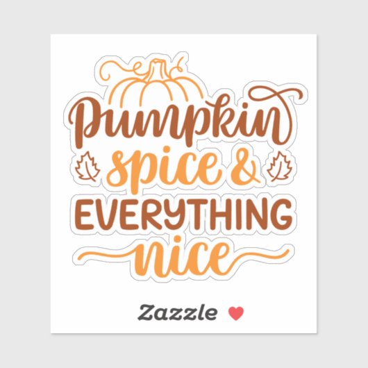 Pumpkin-specerij en alles wat mooi is sticker (Vel)