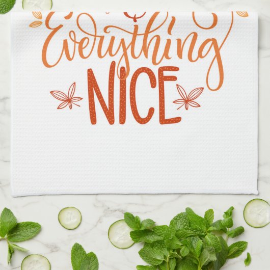 Pumpkin-specerij en alles wat mooi is theedoek (Gevouwen)