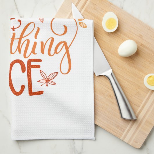 Pumpkin-specerij en alles wat mooi is theedoek (Quarter Fold)