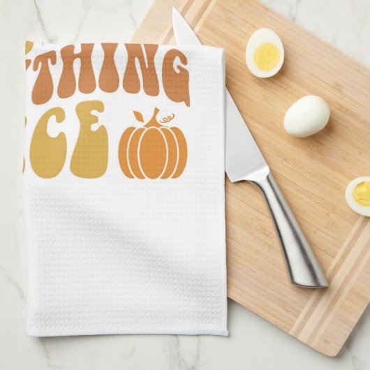 Pumpkin-specerij en alles wat mooi is theedoek (Quarter Fold)