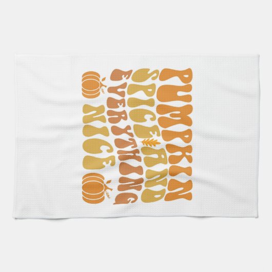 Pumpkin-specerij en alles wat mooi is theedoek (Horizontaal)