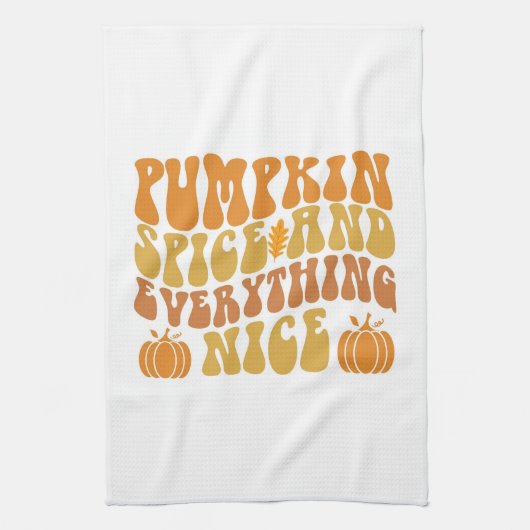 Pumpkin-specerij en alles wat mooi is theedoek (Verticaal)