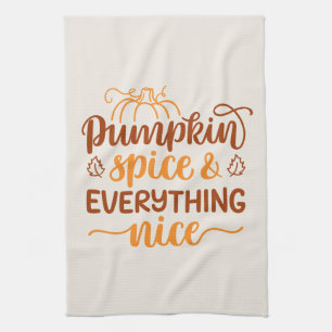 Pumpkin-specerij en alles wat mooi is theedoek