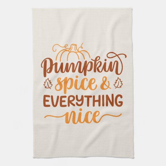 Pumpkin-specerij en alles wat mooi is theedoek (Verticaal)