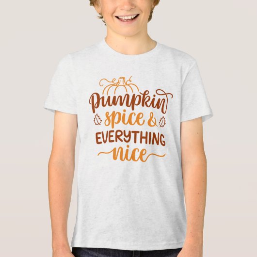 Pumpkin-specerij en alles wat mooi is Tri-Blend shirt (Voorkant)