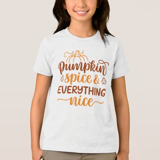 Pumpkin-specerij en alles wat mooi is Tri-Blend shirt (Voorkant)
