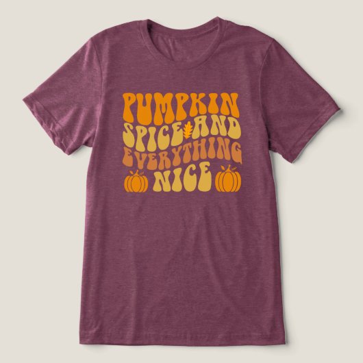 Pumpkin-specerij en alles wat mooi is Tri-Blend shirt (Design voorkant)