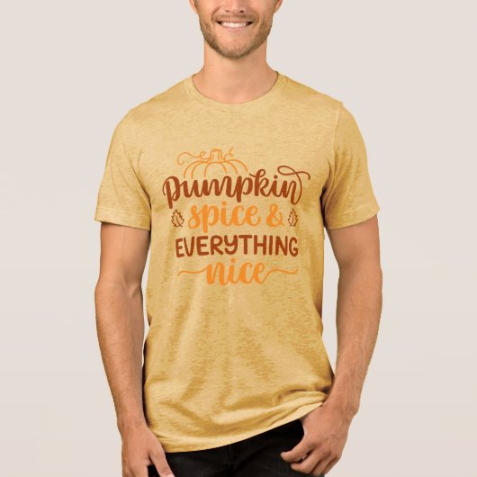 Pumpkin-specerij en alles wat mooi is Tri-Blend shirt (Voorkant)