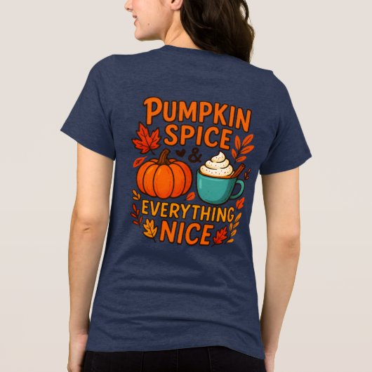 Pumpkin-specerij en alles wat mooi is Tri-Blend shirt (Achterkant)