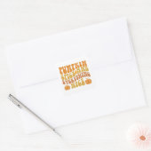 Pumpkin-specerij en alles wat mooi is vierkante sticker (Envelop)