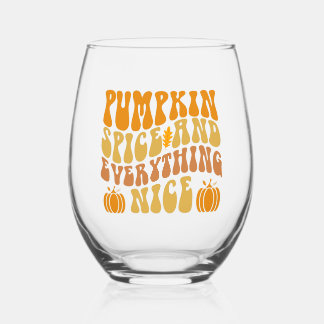 Pumpkin-specerij en alles wat mooi is wijnglas zonder voet