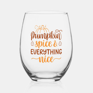 Pumpkin-specerij en alles wat mooi is wijnglas zonder voet