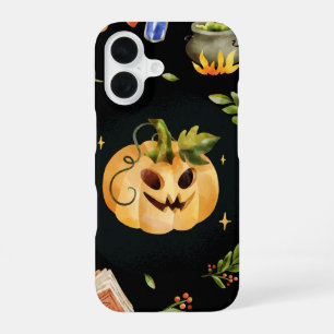Pumpkin Spell – Spookachtige Schattigee Halloween iPhone 16 Hoesje