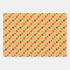 Pumpkin Spice 3 Coördinaten najaar Herfst Birthday Inpakpapier Vel