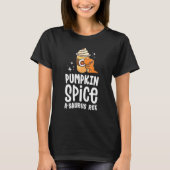 Pumpkin Spice A Saurus Rex Herfst Dinosaur Coffee  T-shirt (Voorkant)