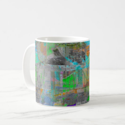 "Pumpkin Spice Abstract" abstract art coffee mug Koffiemok (Voorkant links)