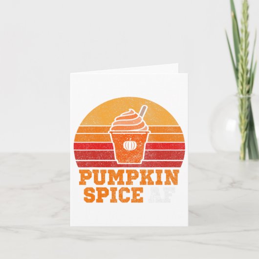 Pumpkin Spice Af Fun Mannen Echtgenoot Kleding Hal Kaart (Voorkant)