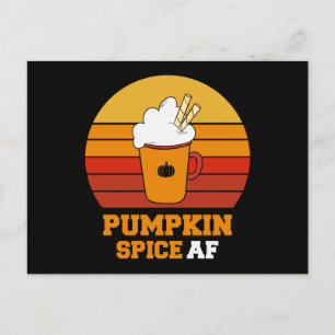 Pumpkin Spice Af Funny Halloween Briefkaart