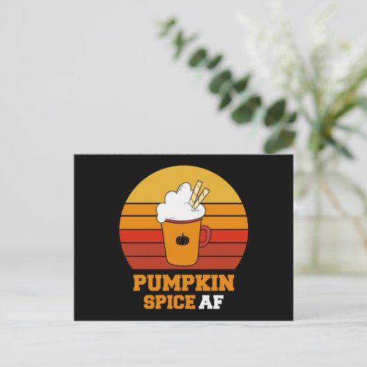 Pumpkin Spice Af Funny Halloween Briefkaart (Staand voorkant)