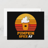 Pumpkin Spice Af Funny Halloween Briefkaart (Voorkant / Achterkant)
